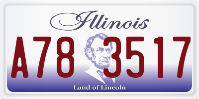IL license plate A783517