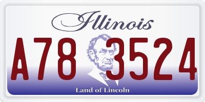 IL license plate A783524