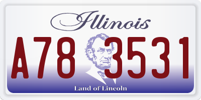 IL license plate A783531