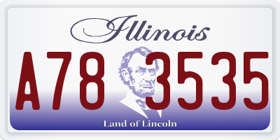 IL license plate A783535