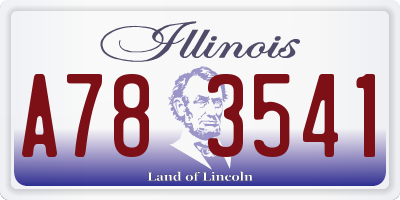 IL license plate A783541