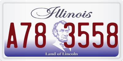 IL license plate A783558