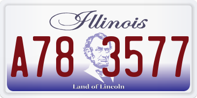 IL license plate A783577