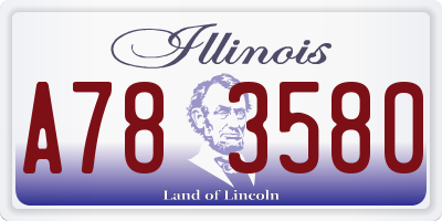 IL license plate A783580