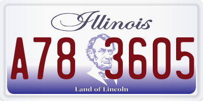 IL license plate A783605