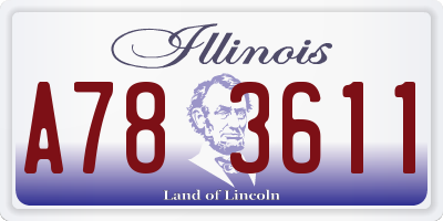 IL license plate A783611