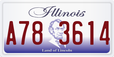 IL license plate A783614