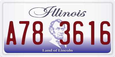 IL license plate A783616