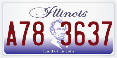 IL license plate A783637