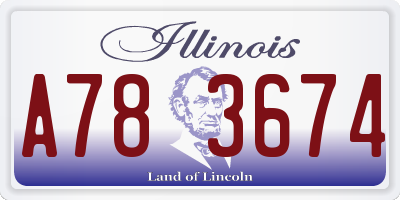 IL license plate A783674
