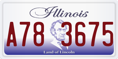 IL license plate A783675