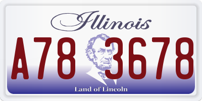 IL license plate A783678