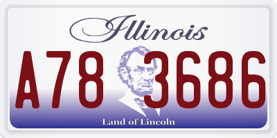 IL license plate A783686