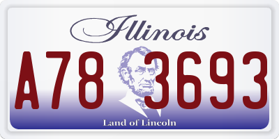 IL license plate A783693