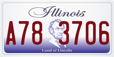 IL license plate A783706