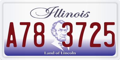 IL license plate A783725