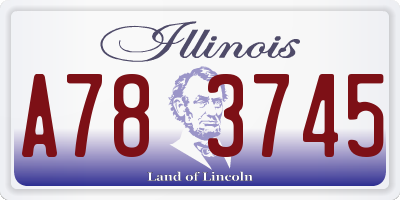 IL license plate A783745
