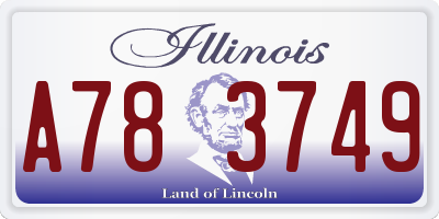 IL license plate A783749