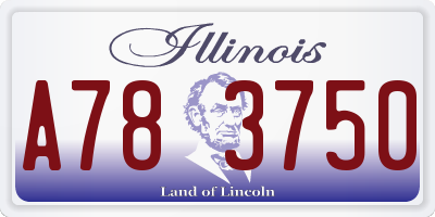 IL license plate A783750
