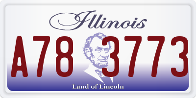 IL license plate A783773