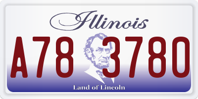 IL license plate A783780