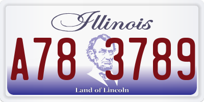 IL license plate A783789