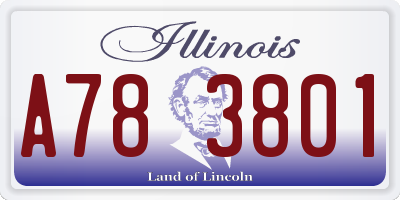 IL license plate A783801