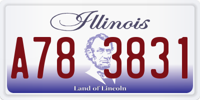 IL license plate A783831