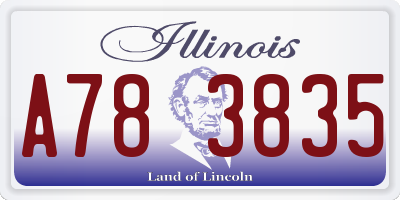 IL license plate A783835