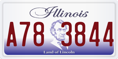 IL license plate A783844