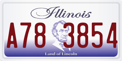IL license plate A783854