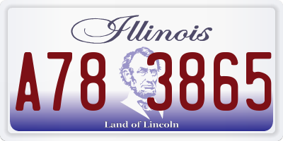 IL license plate A783865