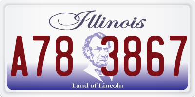 IL license plate A783867