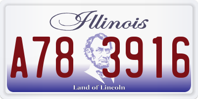 IL license plate A783916