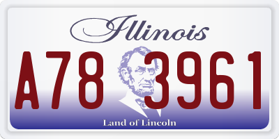 IL license plate A783961
