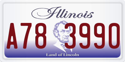 IL license plate A783990