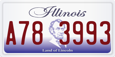 IL license plate A783993