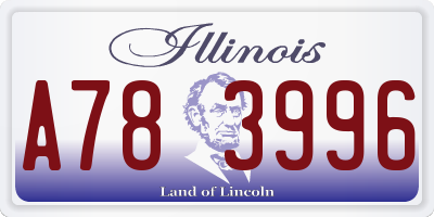 IL license plate A783996