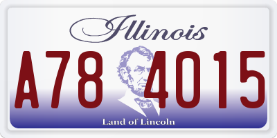 IL license plate A784015