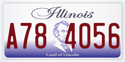 IL license plate A784056