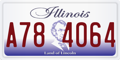 IL license plate A784064