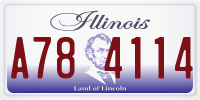 IL license plate A784114