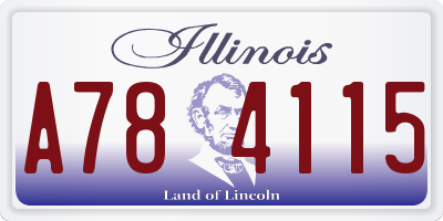 IL license plate A784115