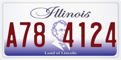 IL license plate A784124