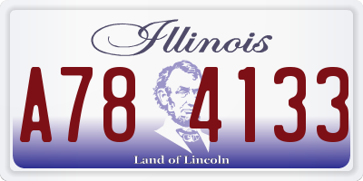 IL license plate A784133