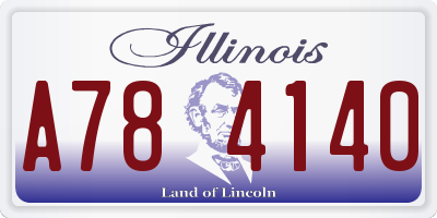 IL license plate A784140