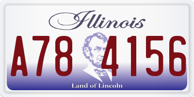 IL license plate A784156