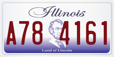 IL license plate A784161