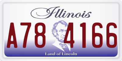 IL license plate A784166