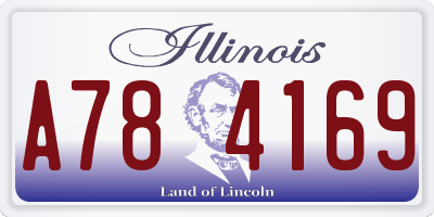 IL license plate A784169